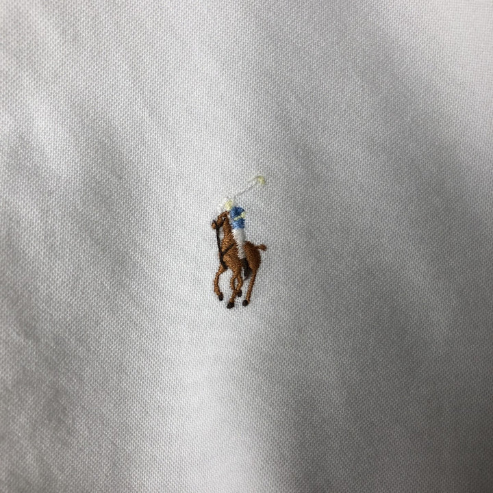 Ralph Lauren long sleeve button down shirt, men's size L cotton white type Vintage Second Hand