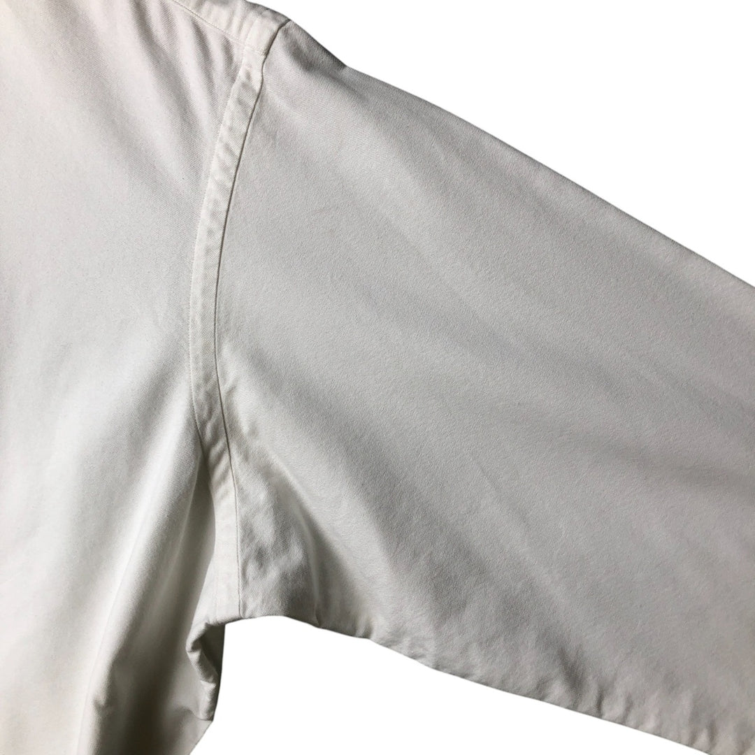 Ralph Lauren long sleeve button down shirt, men's size L cotton white type Vintage Second Hand