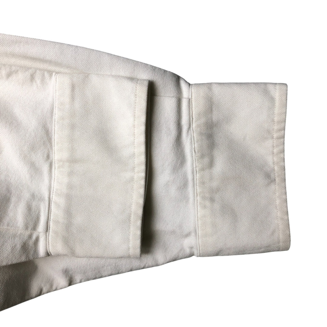 Ralph Lauren long sleeve button down shirt, men's size L cotton white type Vintage Second Hand