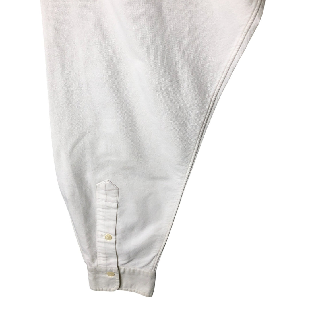 Ralph Lauren long sleeve button down shirt, men's size L cotton white type Vintage Second Hand