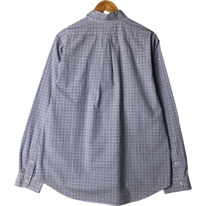 Ralph Lauren long sleeve button down check shirt, men's XL size cotton blue type Vintage Second Hand
