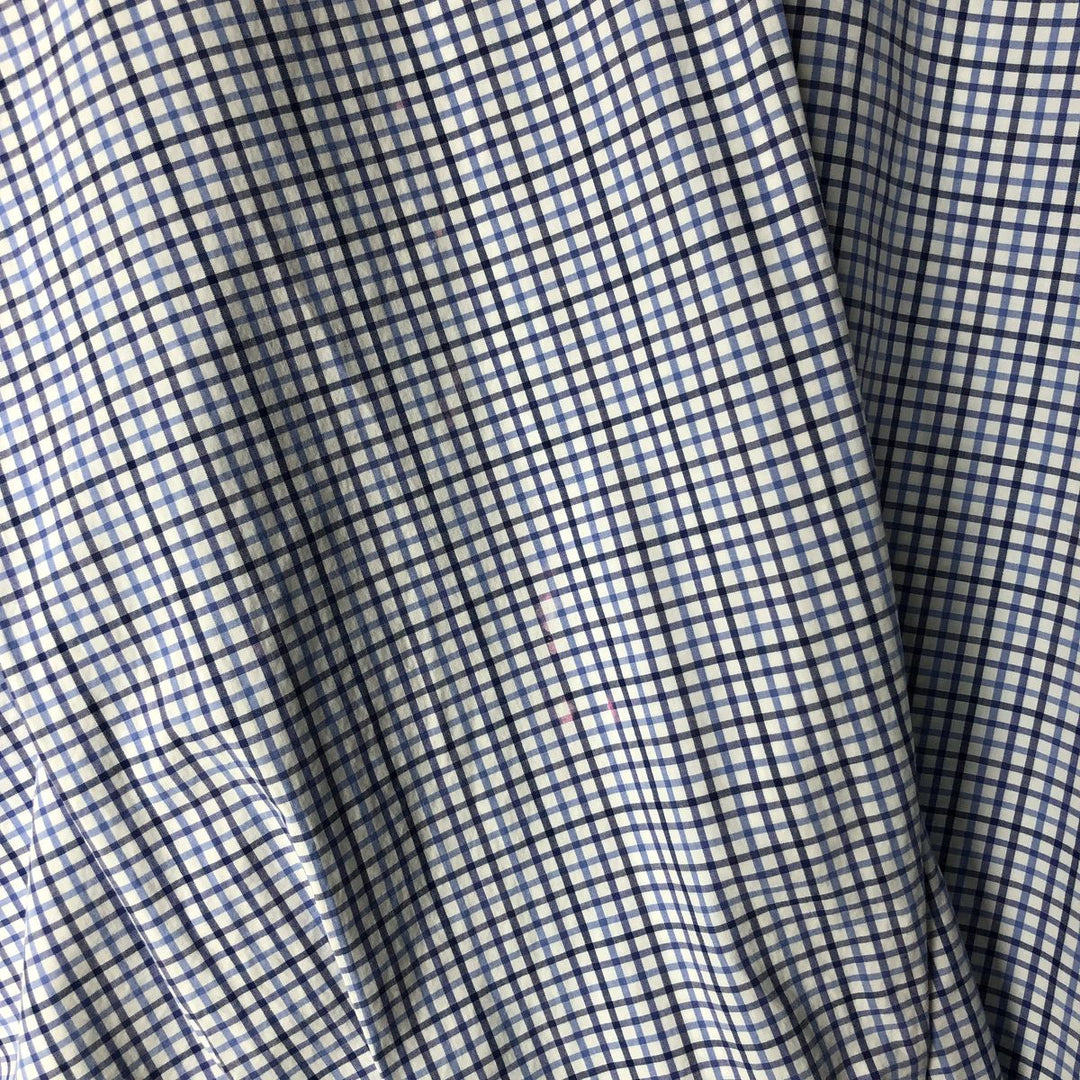 Ralph Lauren long sleeve button down check shirt, men's XL size cotton blue type Vintage Second Hand
