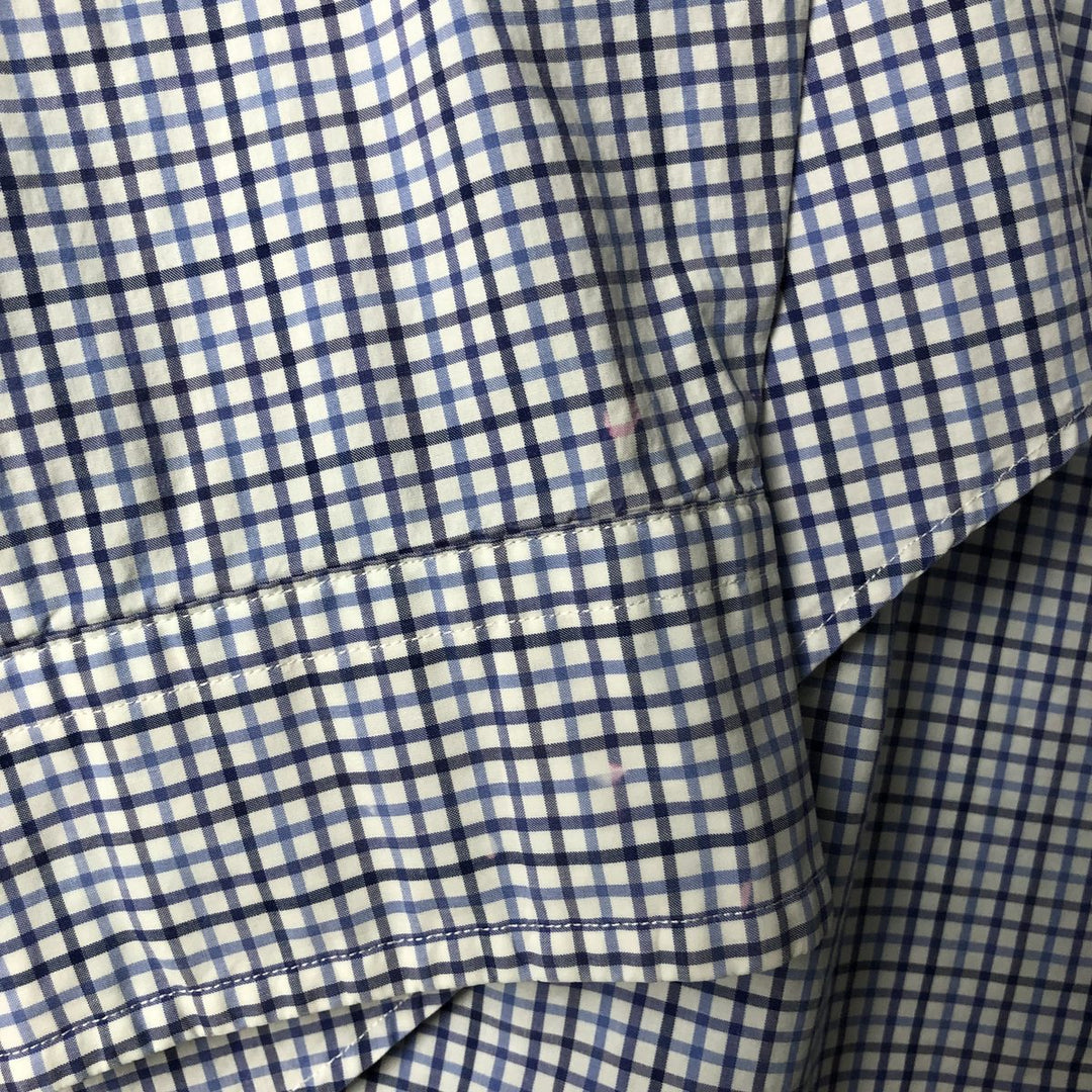 Ralph Lauren long sleeve button down check shirt, men's XL size cotton blue type Vintage Second Hand