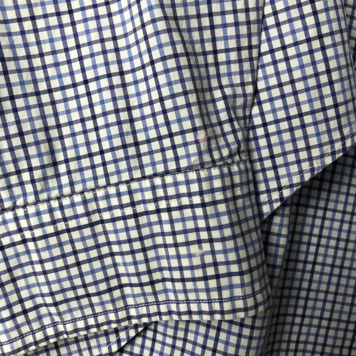 Ralph Lauren long sleeve button down check shirt, men's XL size cotton blue type Vintage Second Hand
