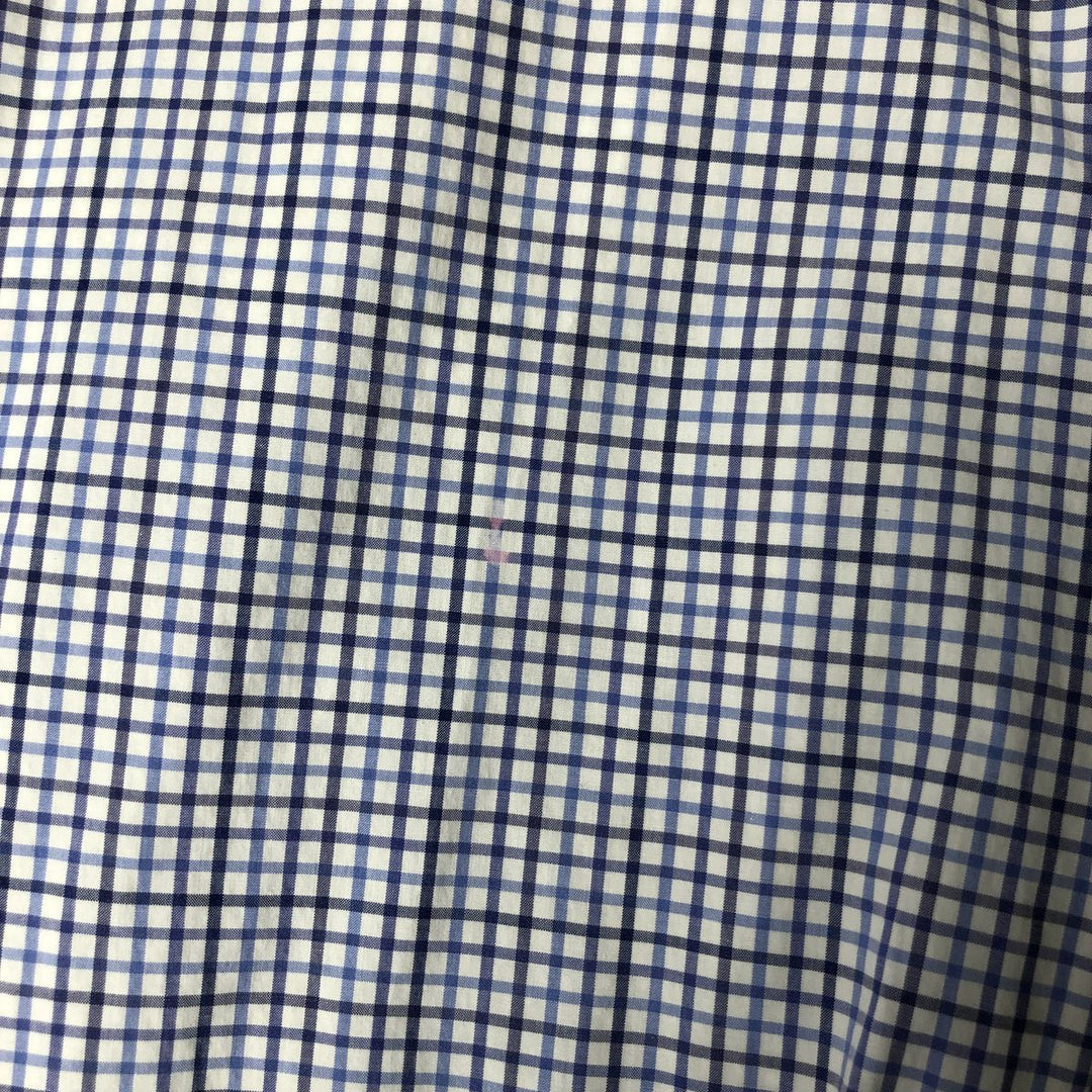 Ralph Lauren long sleeve button down check shirt, men's XL size cotton blue type Vintage Second Hand