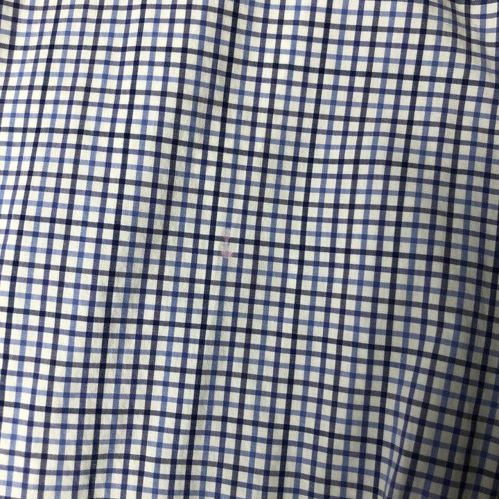 Ralph Lauren long sleeve button down check shirt, men's XL size cotton blue type Vintage Second Hand