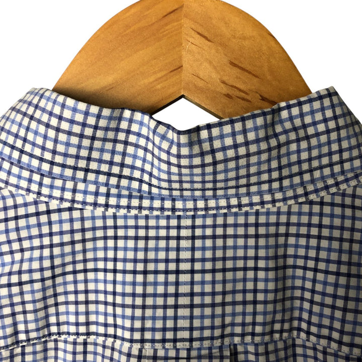 Ralph Lauren long sleeve button down check shirt, men's XL size cotton blue type Vintage Second Hand