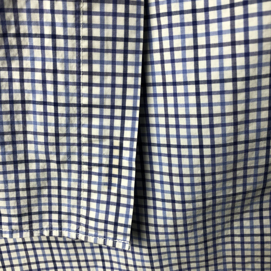 Ralph Lauren long sleeve button down check shirt, men's XL size cotton blue type Vintage Second Hand