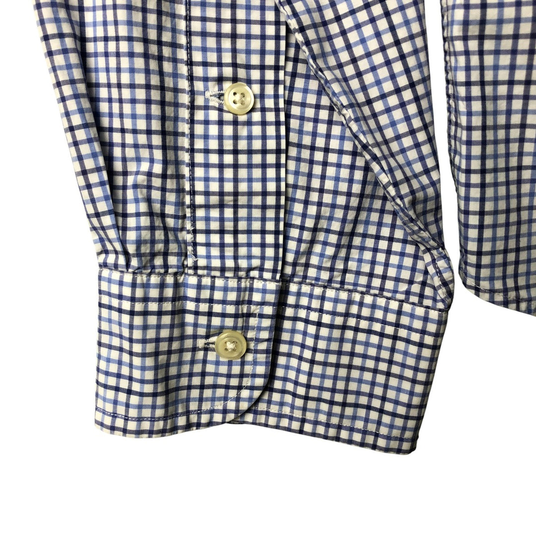 Ralph Lauren long sleeve button down check shirt, men's XL size cotton blue type Vintage Second Hand