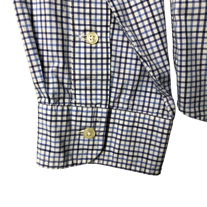 Ralph Lauren long sleeve button down check shirt, men's XL size cotton blue type Vintage Second Hand