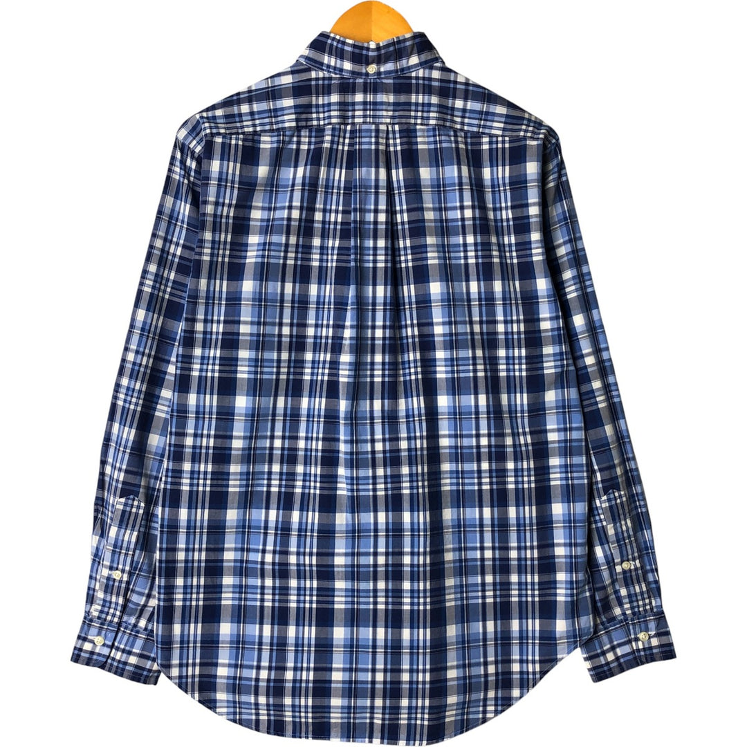 Ralph Lauren Classic Fit Long Sleeve Button Down Check Shirt Men's M cotton blue type Vintage Second Hand