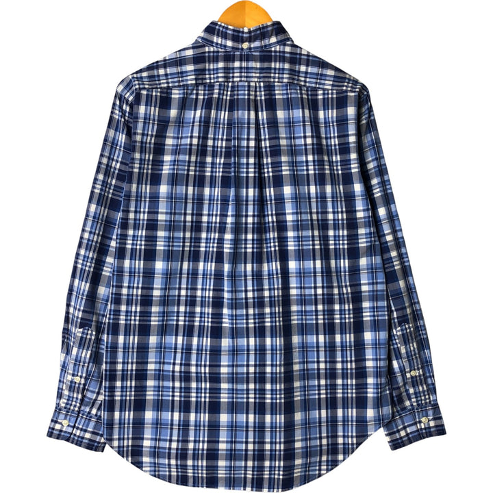 Ralph Lauren Classic Fit Long Sleeve Button Down Check Shirt Men's M cotton blue type Vintage Second Hand