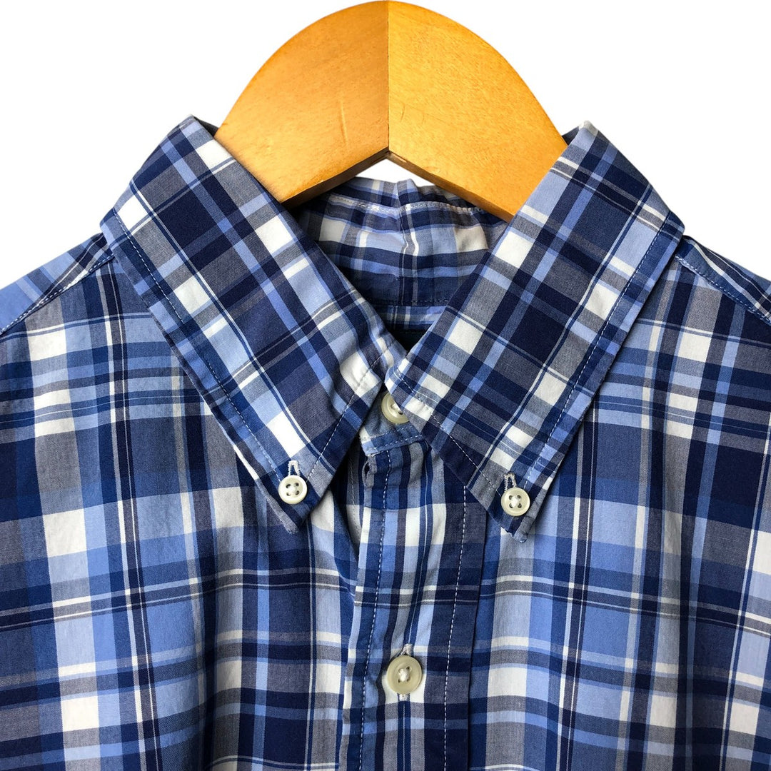 Ralph Lauren Classic Fit Long Sleeve Button Down Check Shirt Men's M cotton blue type Vintage Second Hand