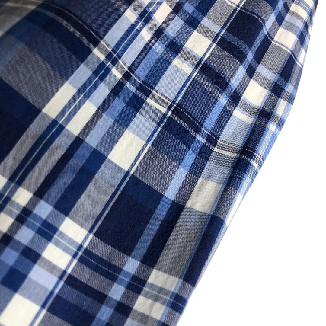 Ralph Lauren Classic Fit Long Sleeve Button Down Check Shirt Men's M cotton blue type Vintage Second Hand