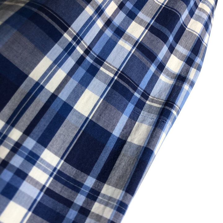 Ralph Lauren Classic Fit Long Sleeve Button Down Check Shirt Men's M cotton blue type Vintage Second Hand
