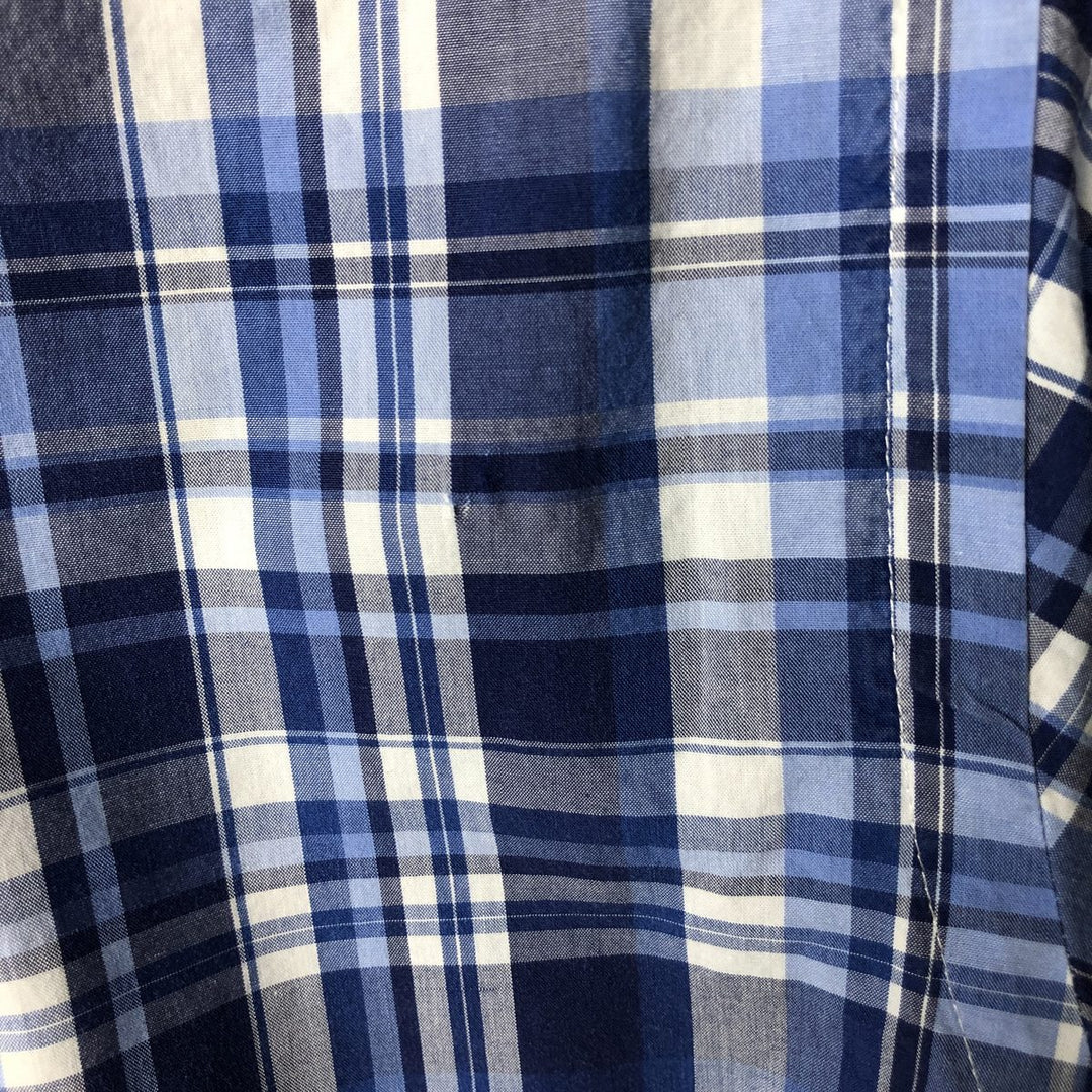 Ralph Lauren Classic Fit Long Sleeve Button Down Check Shirt Men's M cotton blue type Vintage Second Hand