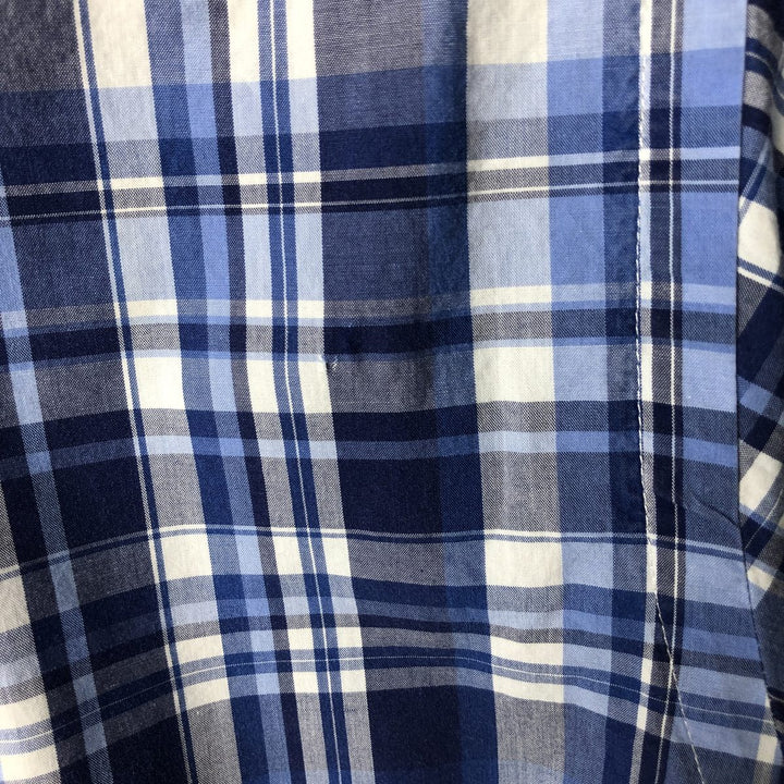 Ralph Lauren Classic Fit Long Sleeve Button Down Check Shirt Men's M cotton blue type Vintage Second Hand