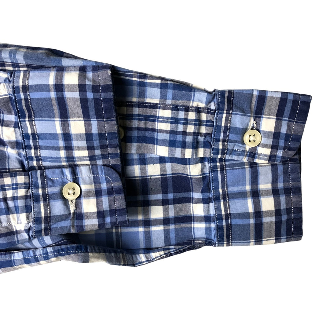 Ralph Lauren Classic Fit Long Sleeve Button Down Check Shirt Men's M cotton blue type Vintage Second Hand