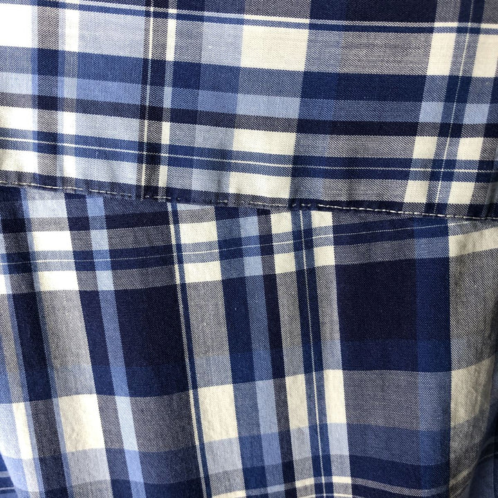 Ralph Lauren Classic Fit Long Sleeve Button Down Check Shirt Men's M cotton blue type Vintage Second Hand