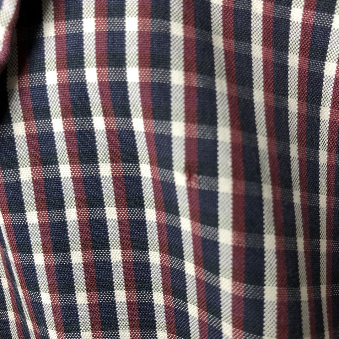 Ralph Lauren YARMOUTH Long Sleeve Button Down Check Shirt Men's XL cotton navy blue type Vintage Second Hand