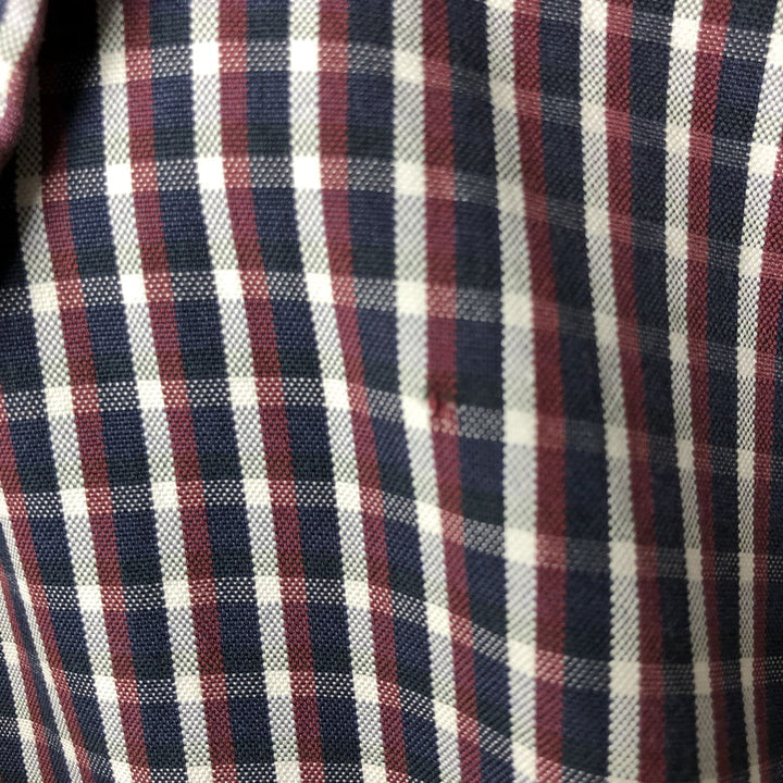 Ralph Lauren YARMOUTH Long Sleeve Button Down Check Shirt Men's XL cotton navy blue type Vintage Second Hand