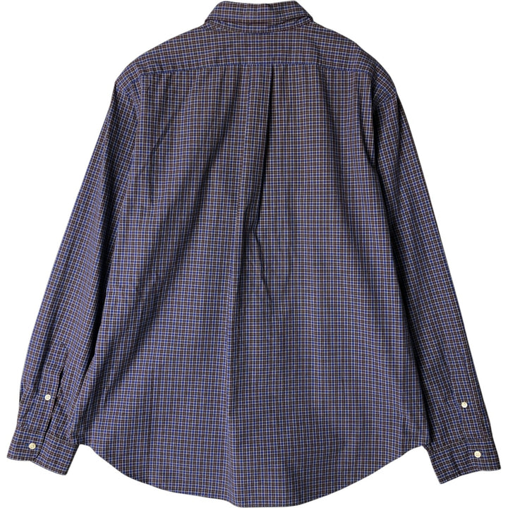 Ralph Lauren Classic Fit Long Sleeve Button Down Check Shirt Men's XL cotton blue type Vintage Second Hand