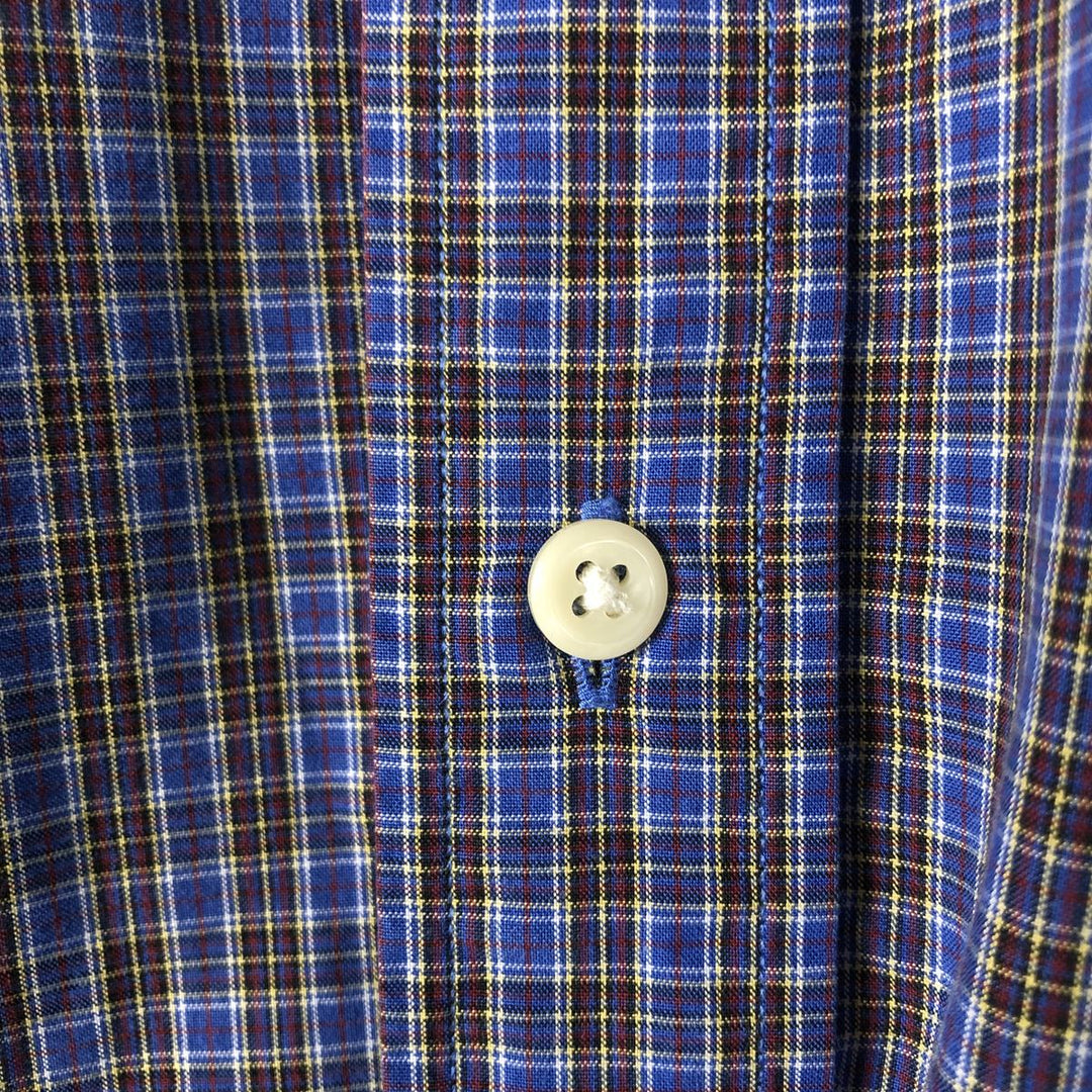 Ralph Lauren Classic Fit Long Sleeve Button Down Check Shirt Men's XL cotton blue type Vintage Second Hand
