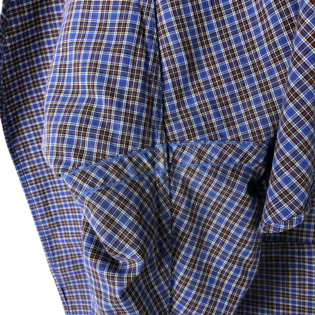 Ralph Lauren Classic Fit Long Sleeve Button Down Check Shirt Men's XL cotton blue type Vintage Second Hand