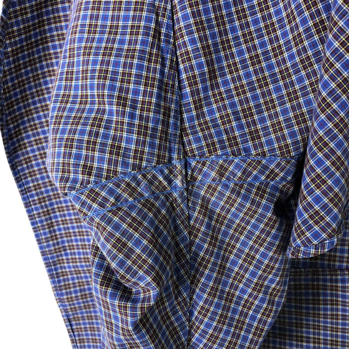 Ralph Lauren Classic Fit Long Sleeve Button Down Check Shirt Men's XL cotton blue type Vintage Second Hand