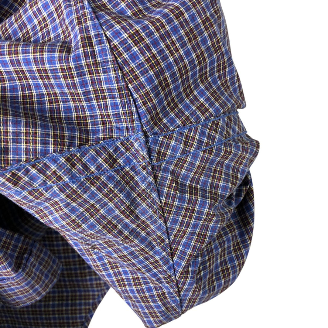Ralph Lauren Classic Fit Long Sleeve Button Down Check Shirt Men's XL cotton blue type Vintage Second Hand