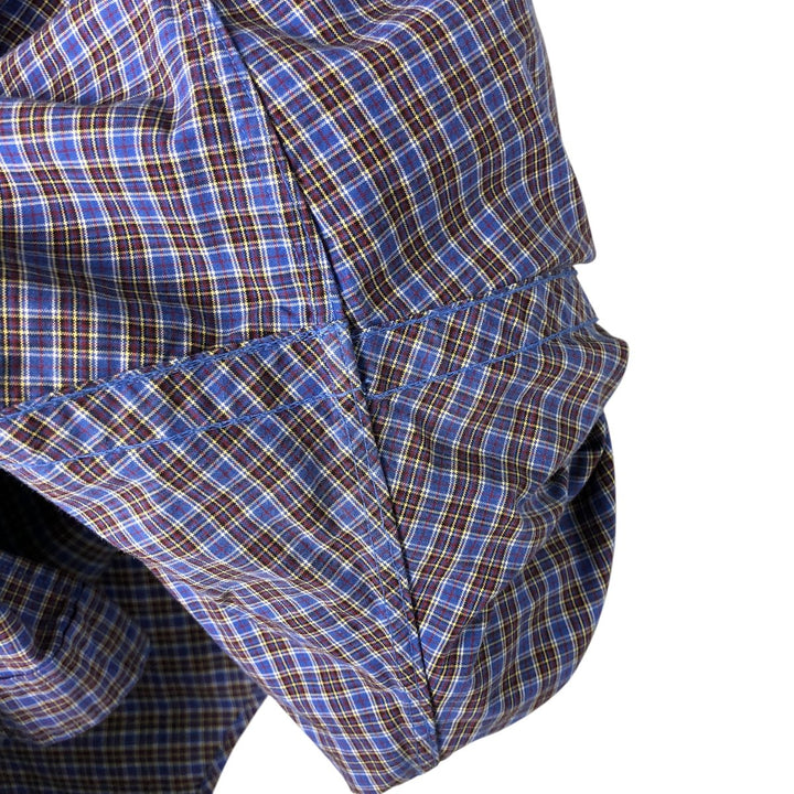 Ralph Lauren Classic Fit Long Sleeve Button Down Check Shirt Men's XL cotton blue type Vintage Second Hand