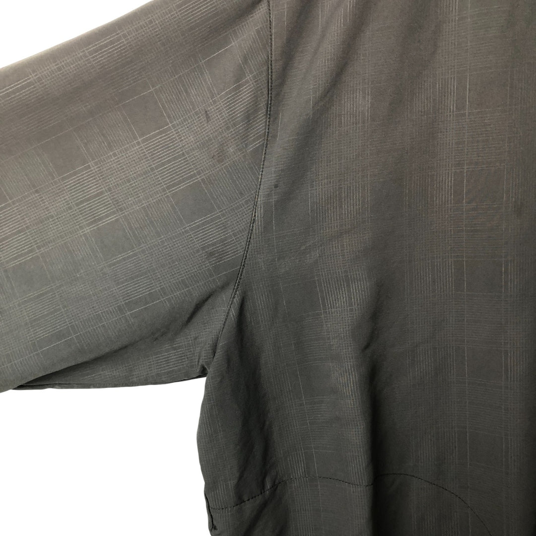 Nike Golf Check Pattern V-Neck Warm-Up Pullover, Men's Size XL polyester Charcoal Vintage Second Hand