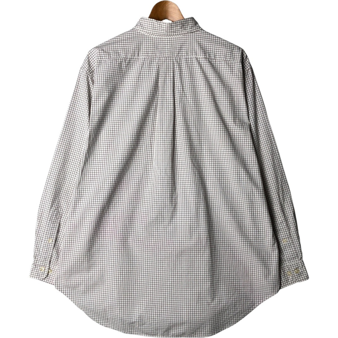 Ralph Lauren Classic Fit Long Sleeve Button Down Check Shirt Men's XL cotton brown type Vintage Second Hand