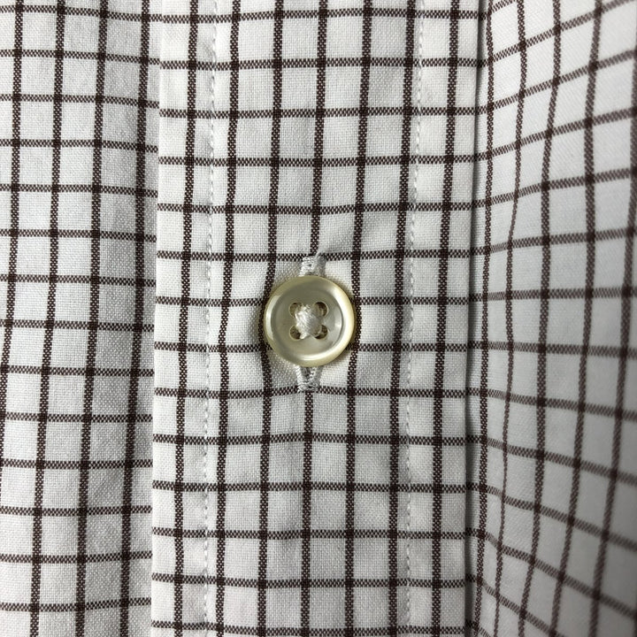 Ralph Lauren Classic Fit Long Sleeve Button Down Check Shirt Men's XL cotton brown type Vintage Second Hand