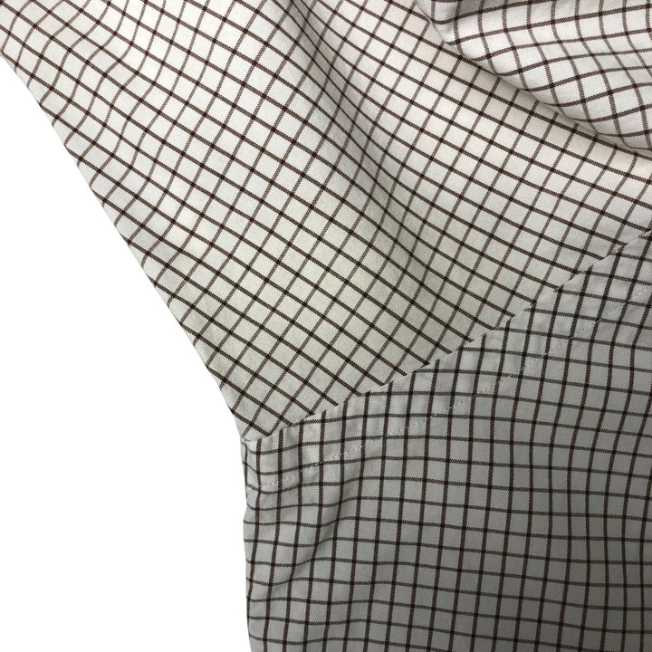 Ralph Lauren Classic Fit Long Sleeve Button Down Check Shirt Men's XL cotton brown type Vintage Second Hand
