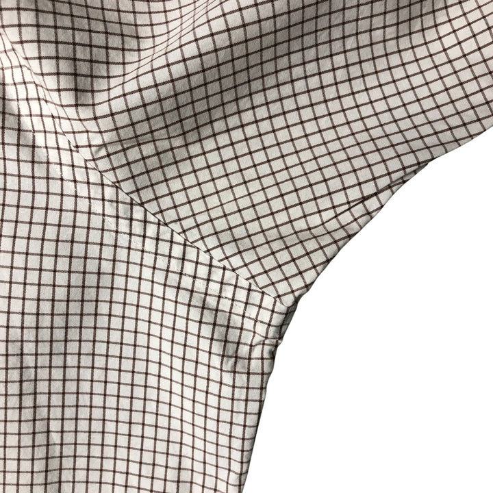 Ralph Lauren Classic Fit Long Sleeve Button Down Check Shirt Men's XL cotton brown type Vintage Second Hand