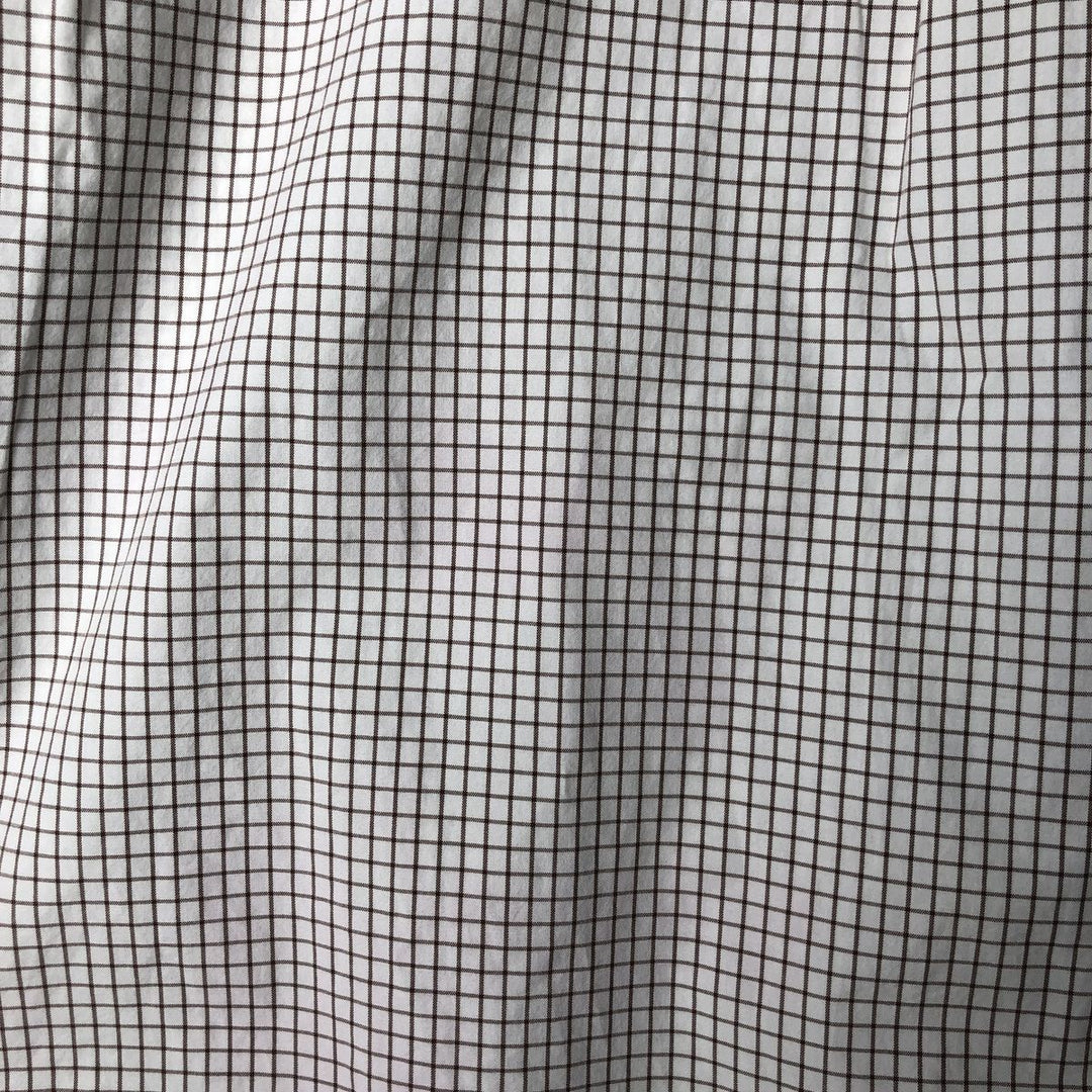 Ralph Lauren Classic Fit Long Sleeve Button Down Check Shirt Men's XL cotton brown type Vintage Second Hand