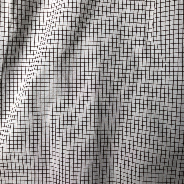 Ralph Lauren Classic Fit Long Sleeve Button Down Check Shirt Men's XL cotton brown type Vintage Second Hand