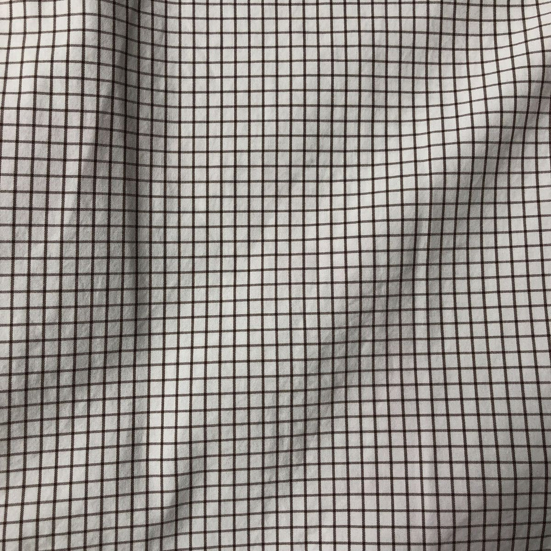 Ralph Lauren Classic Fit Long Sleeve Button Down Check Shirt Men's XL cotton brown type Vintage Second Hand