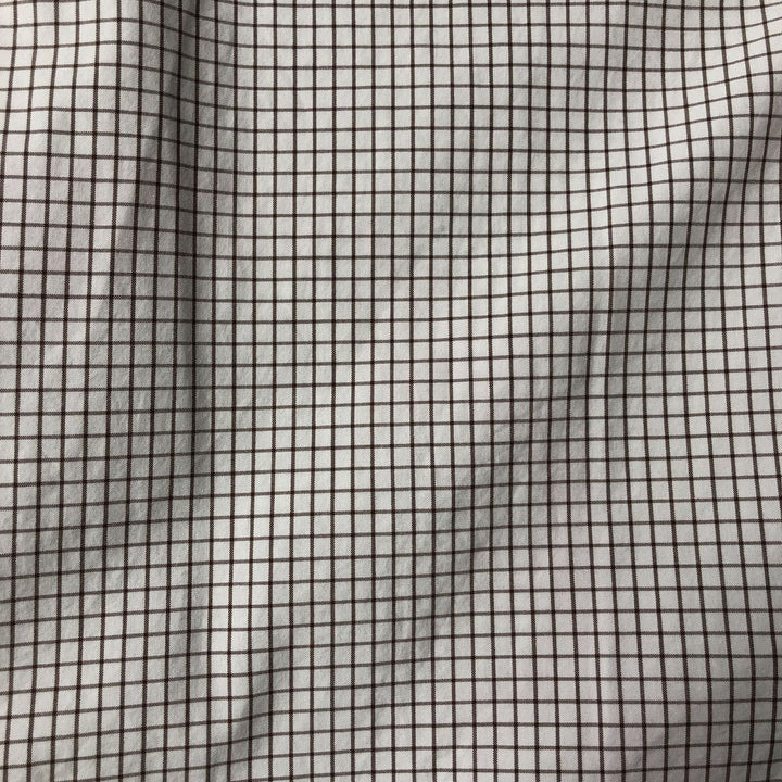 Ralph Lauren Classic Fit Long Sleeve Button Down Check Shirt Men's XL cotton brown type Vintage Second Hand