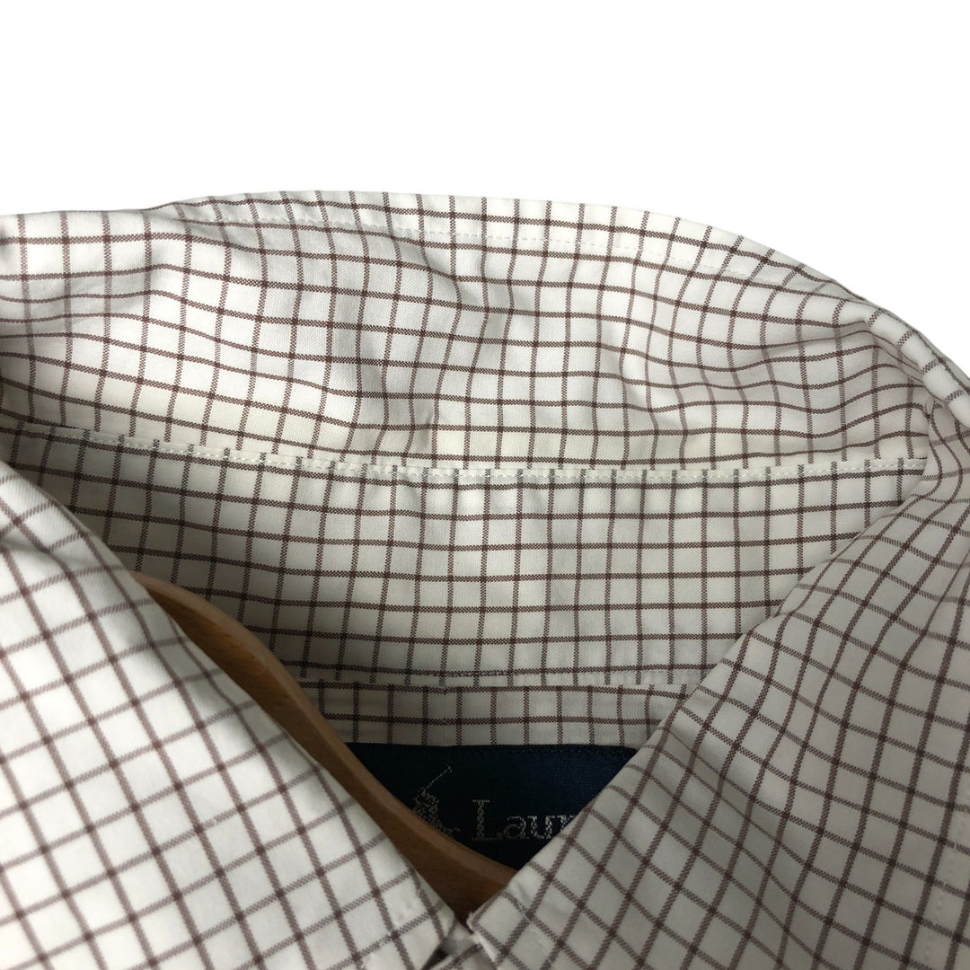 Ralph Lauren Classic Fit Long Sleeve Button Down Check Shirt Men's XL cotton brown type Vintage Second Hand