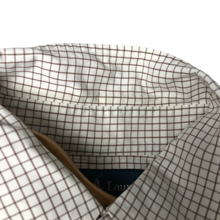 Ralph Lauren Classic Fit Long Sleeve Button Down Check Shirt Men's XL cotton brown type Vintage Second Hand