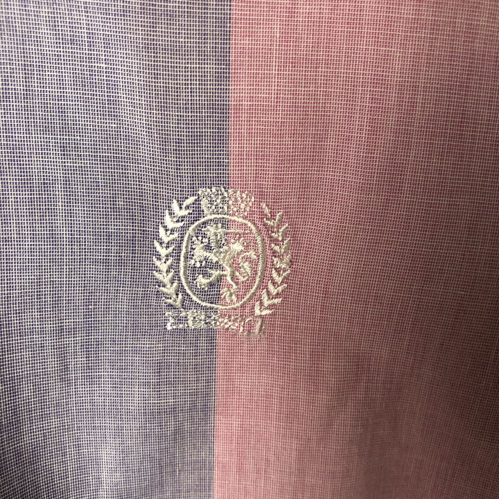 Vintage 90'S Tommy Hilfiger Multi-Stripe Short Sleeve Button-Down Striped Shirt, Men's Size XL cotton purple type Vintage Second Hand