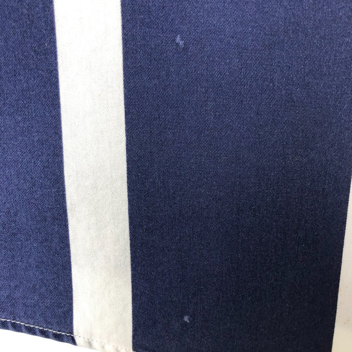 90'S Vintage NAUTICA Multi-Stripe Short Sleeve Button-Down Striped Shirt, Men's Size L cotton navy blue type Vintage Second Hand