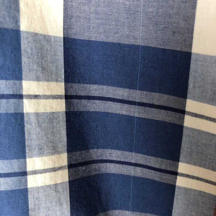 90'S NAUTICA short sleeve button down check shirt, men's size L, vintage cotton yellow type Vintage Second Hand