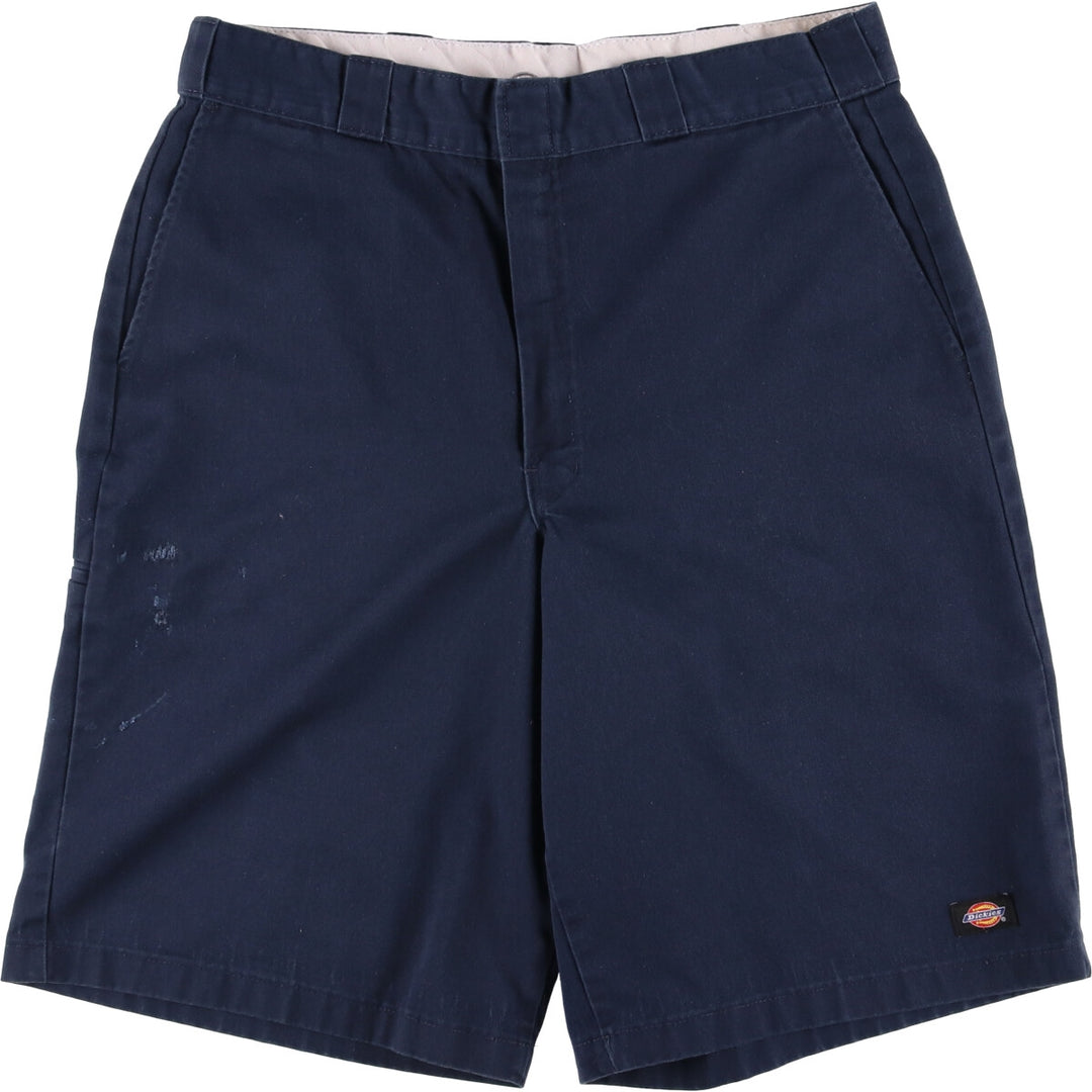 Dickies Loose Fit Work Shorts, Half Pants, Men's, W36 equivalent polyester navy blue type Vintage Second Hand