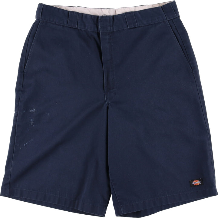 Dickies Loose Fit Work Shorts, Half Pants, Men's, W36 equivalent polyester navy blue type Vintage Second Hand