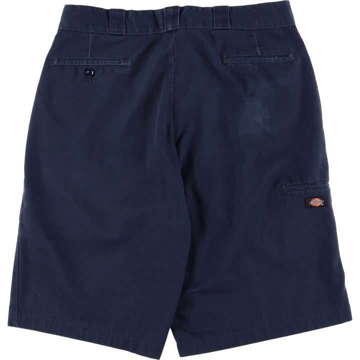 Dickies Loose Fit Work Shorts, Half Pants, Men's, W36 equivalent polyester navy blue type Vintage Second Hand