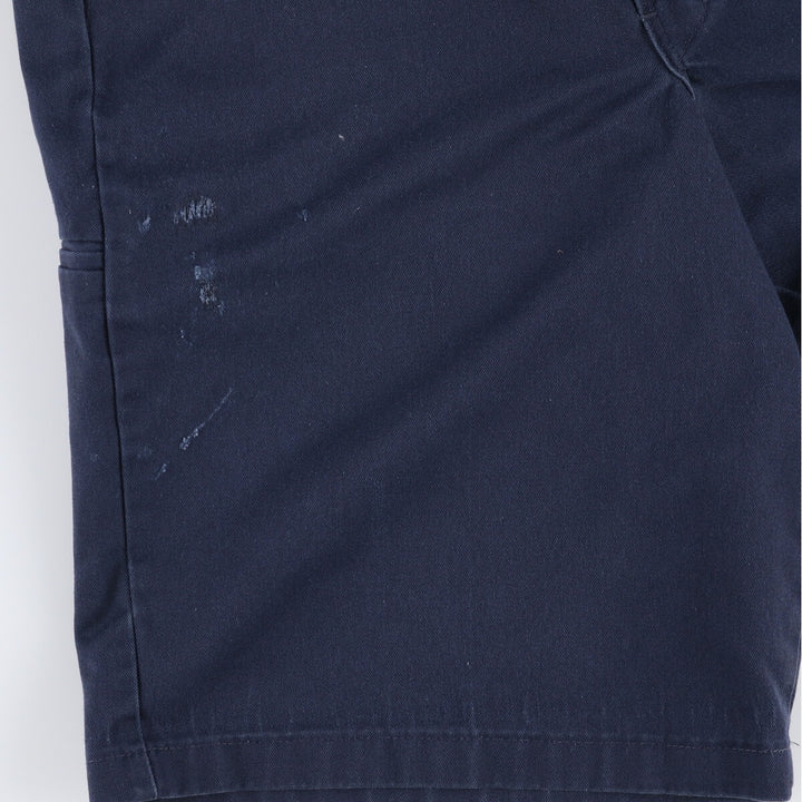 Dickies Loose Fit Work Shorts, Half Pants, Men's, W36 equivalent polyester navy blue type Vintage Second Hand