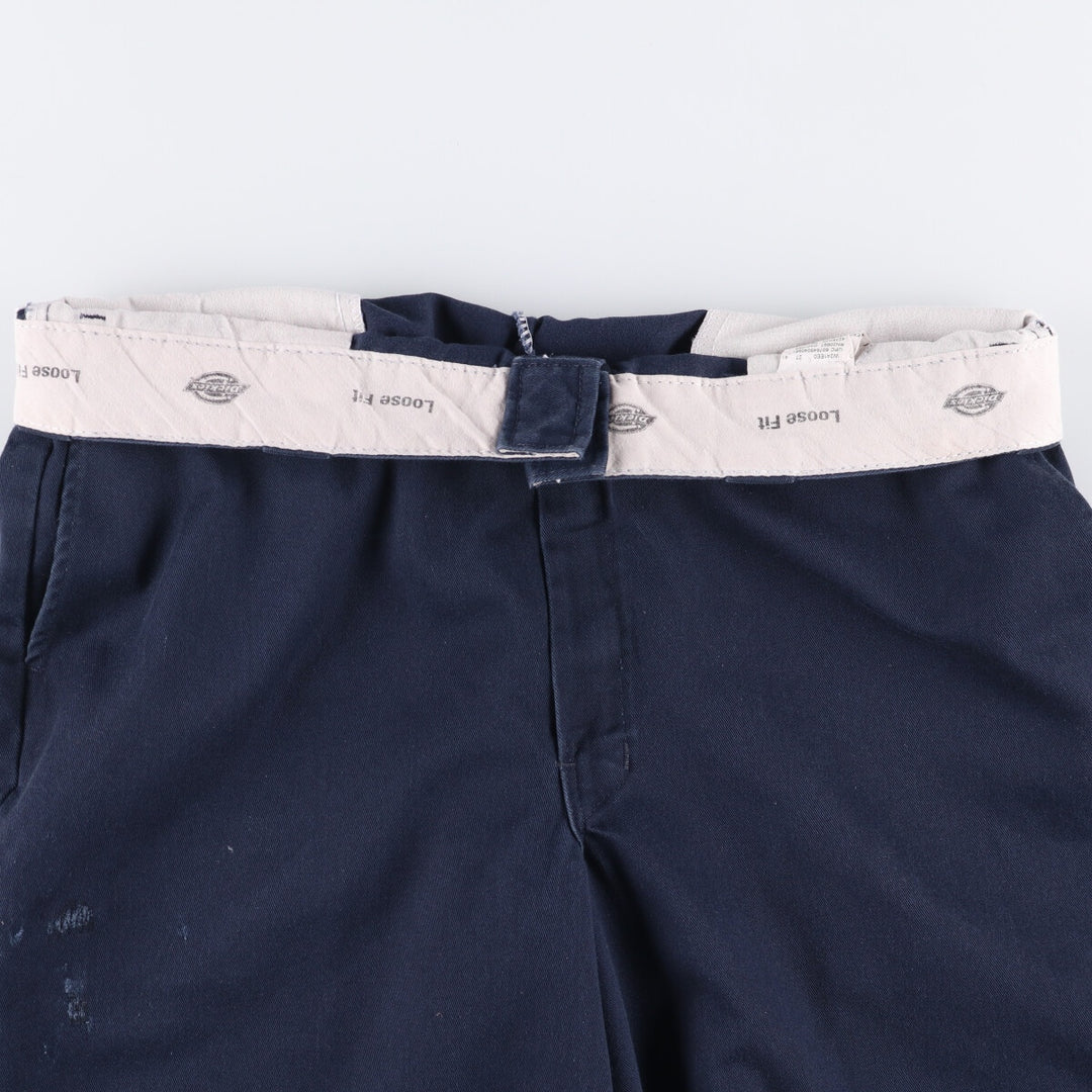 Dickies Loose Fit Work Shorts, Half Pants, Men's, W36 equivalent polyester navy blue type Vintage Second Hand